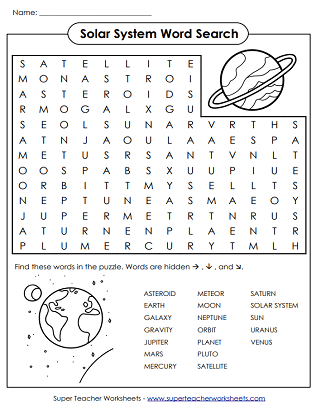 Cute alien with planets and rocket in a Color by Number outer space worksheet for Pre-K kids