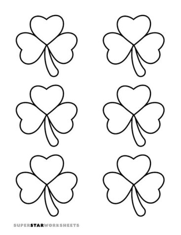 Shamrock worksheet for Pre-K subtraction activities with coloring instructions