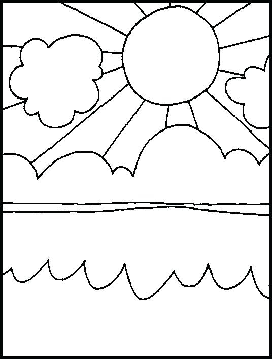 Pre-K student circling items like sunglasses and sunscreen on a sunny day science worksheet 17