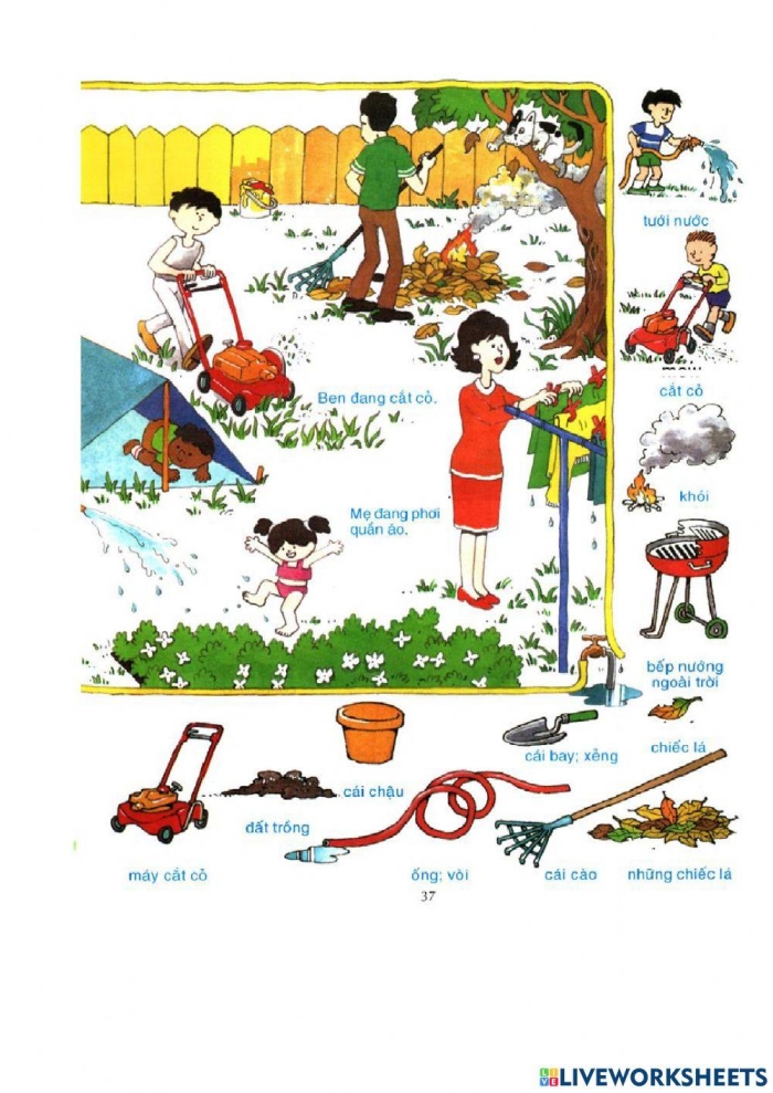 Pre-K science worksheet featuring various items to identify for a bright sunny day