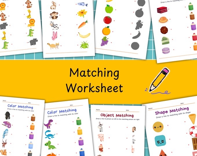 Grammar and Mechanics worksheet for Pre-K Colorful matching activity worksheet for preschoolers featuring teddy bears to connect. Engaging teddy bear matching exercise for young learners in a fun format.