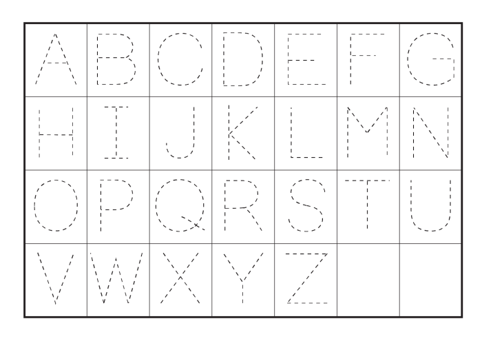 Pre-K student tracing life science vocabulary words on a worksheet