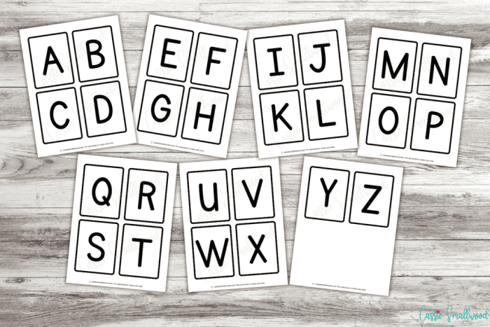 Engaging uppercase alphabet flash cards worksheet for letter recognition skills Colorful uppercase alphabet flash cards from A to Z designed for Pre-K learners