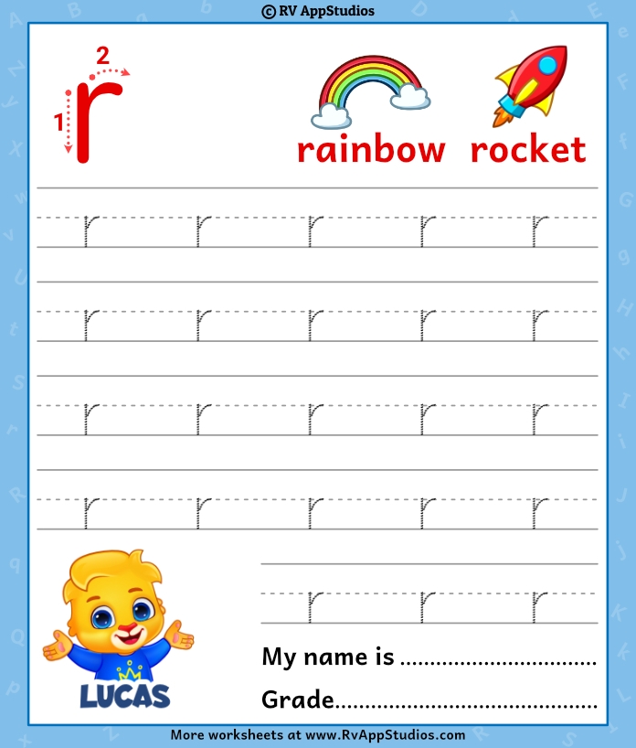 Rainbow Letters! Practice Writing Uppercase Letters worksheet for Pre-K