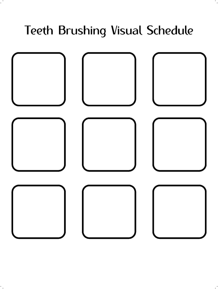 Visual Schedule Template worksheet designed for Pre-K geography lessons, aiding young learners in daily planning. Customizable template image for engaging children in their daily schedule.