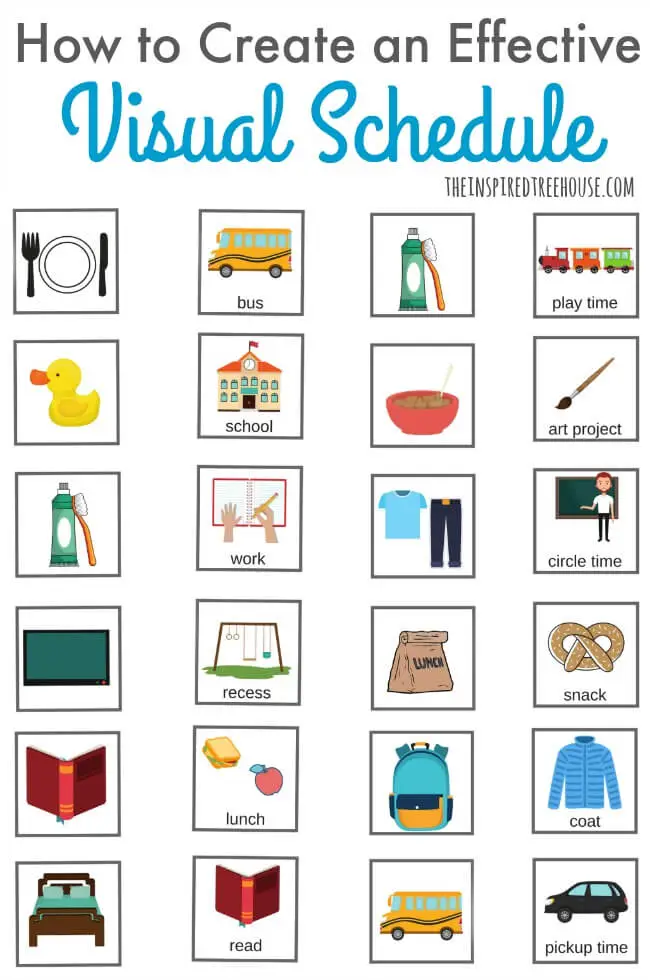 Visual Schedule Template worksheet designed for Pre-K geography activities