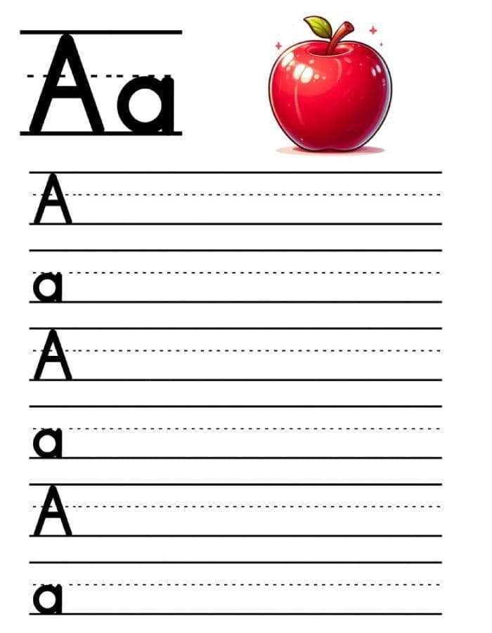 Decimals worksheet for Pre-K Lowercase handwriting worksheet for practicing the letter a in Pre-K. Worksheet for writing the letter a, ideal for early learners.