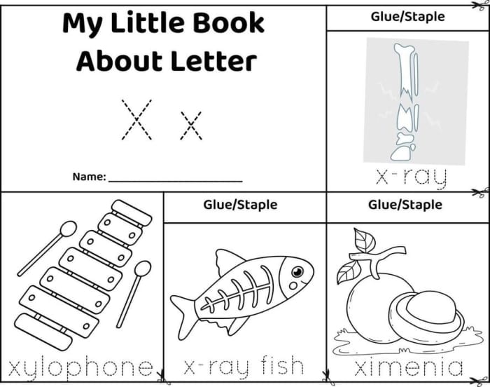 Fun and creative X is for X-Ray Fish activity for young learners X-ray fish coloring worksheet for Pre-K students learning about the letter X