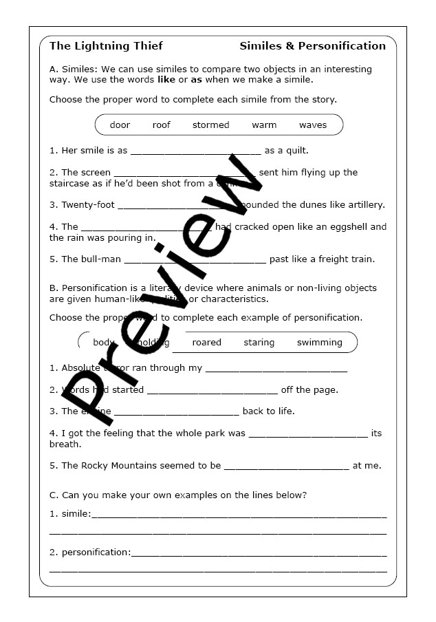 Numbers and Counting worksheet for Sixth Grade Pre-reading activity worksheet for The Lightning Thief, designed for sixth-grade students. Engaging preparation for Rick Riordan's novel study.