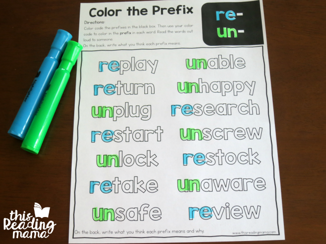 Prefix Mix-up Worksheet Grade 3 Lesson 13 Third grade geometry and language arts printable featuring a prefix mix-up exercise