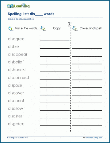 Prefix Practice Worksheet Adding Dis- Non- and Un- to Third Grade Vocabulary Words Third grade students completing a language arts worksheet focused on adding dis- non- and un- prefixes to base words