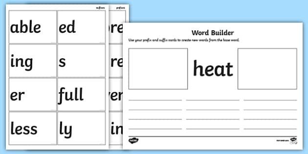 Third grade vocabulary worksheet for practicing prefixes like dis re and un