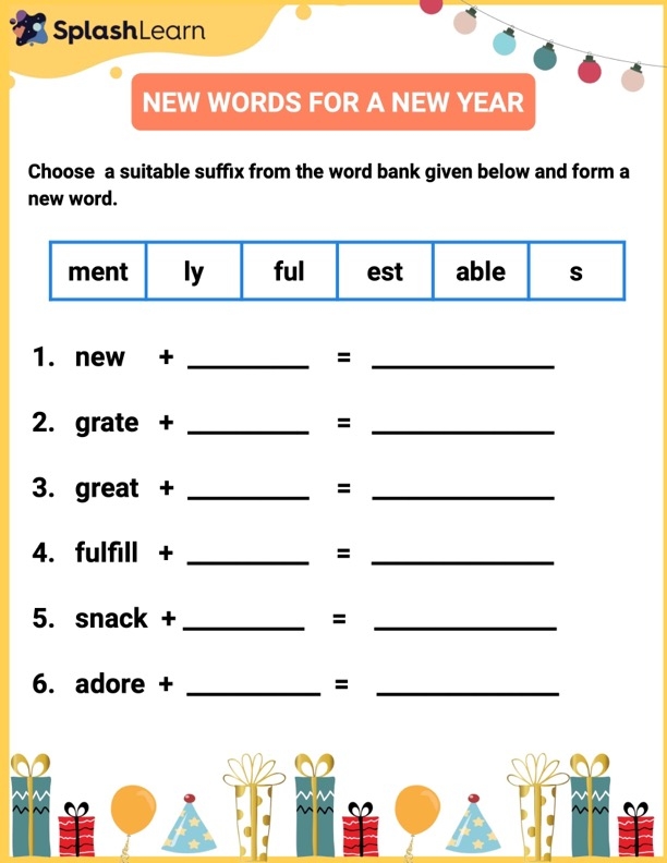 Worksheet illustrating prefix practice for creating new words with dis-, re-, or un