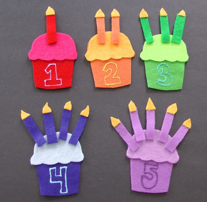 Colorful Counting Cupcakes worksheet for Pre-K students to practice addition skills