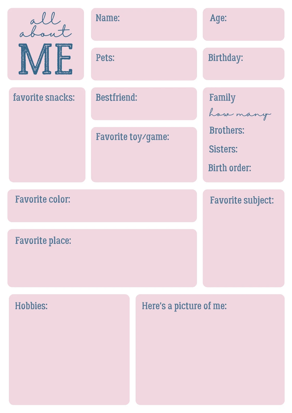 All About Me Report Worksheet for Early Writing Practice 22 Pre-K student completing an All About Me report worksheet with colorful handwriting practice