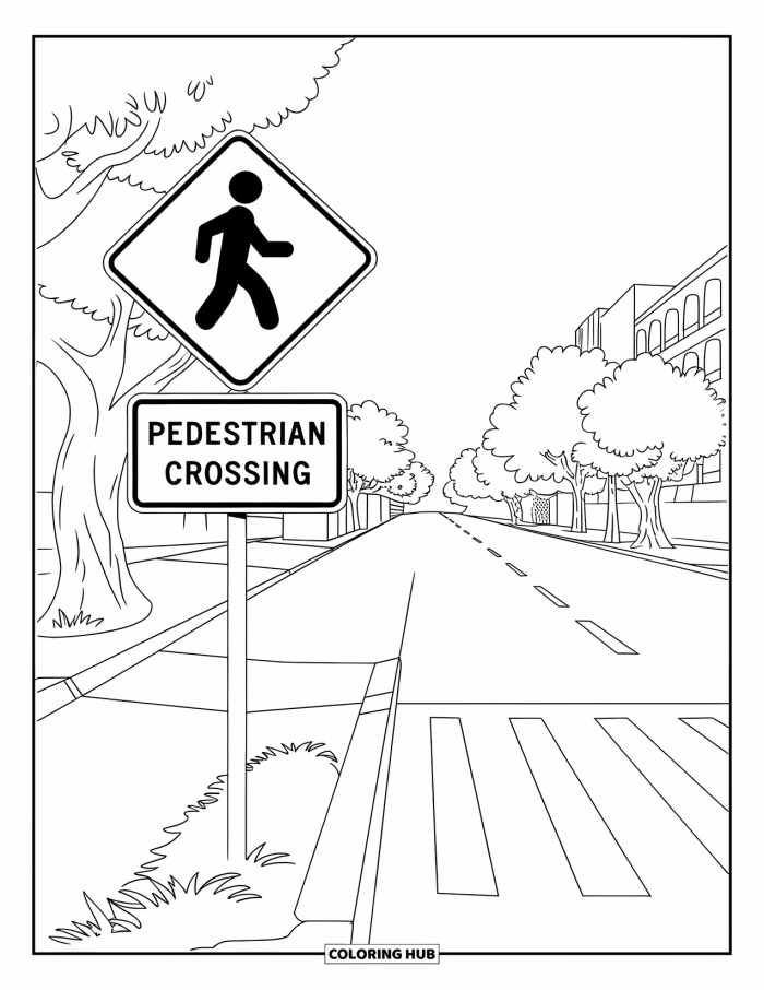 Fractions worksheet for Pre-K Trace and Color the City worksheet for Pre-K