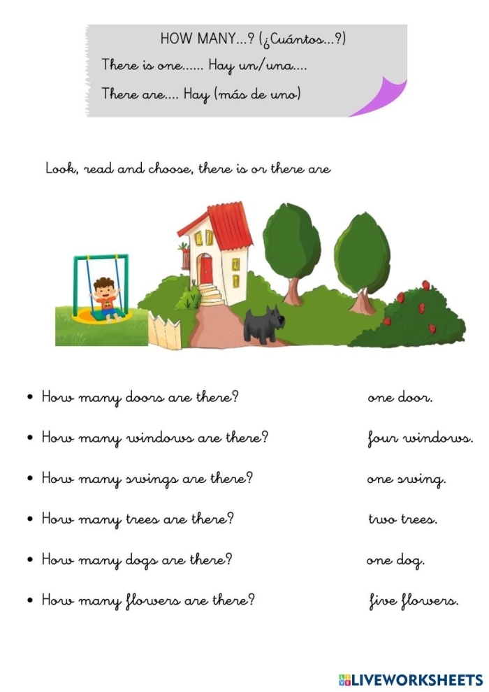 Colorful worksheet for Pre-K children focused on shapes, colors, counting, and sorting skills. Engaging learning page for young learners to practice multi-skill exercises.