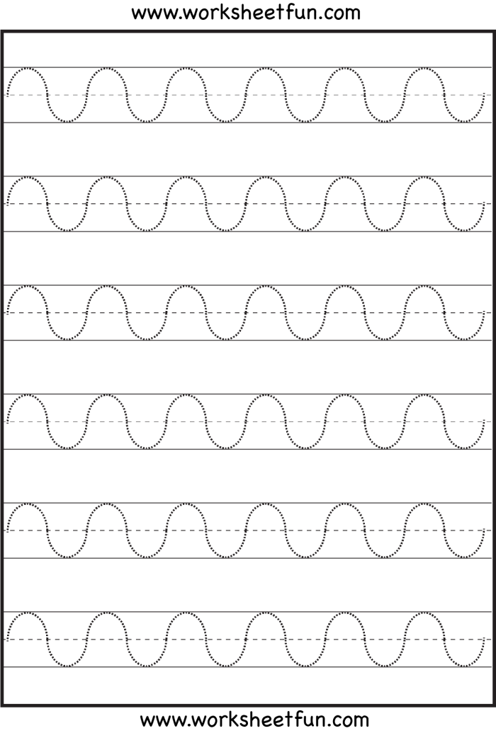 Pre-K worksheet with curved line tracing exercises to connect shapes to their matching everyday objects