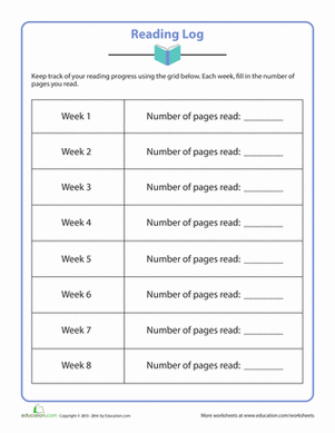 Pre-K student reading habit tracker worksheet for daily practice