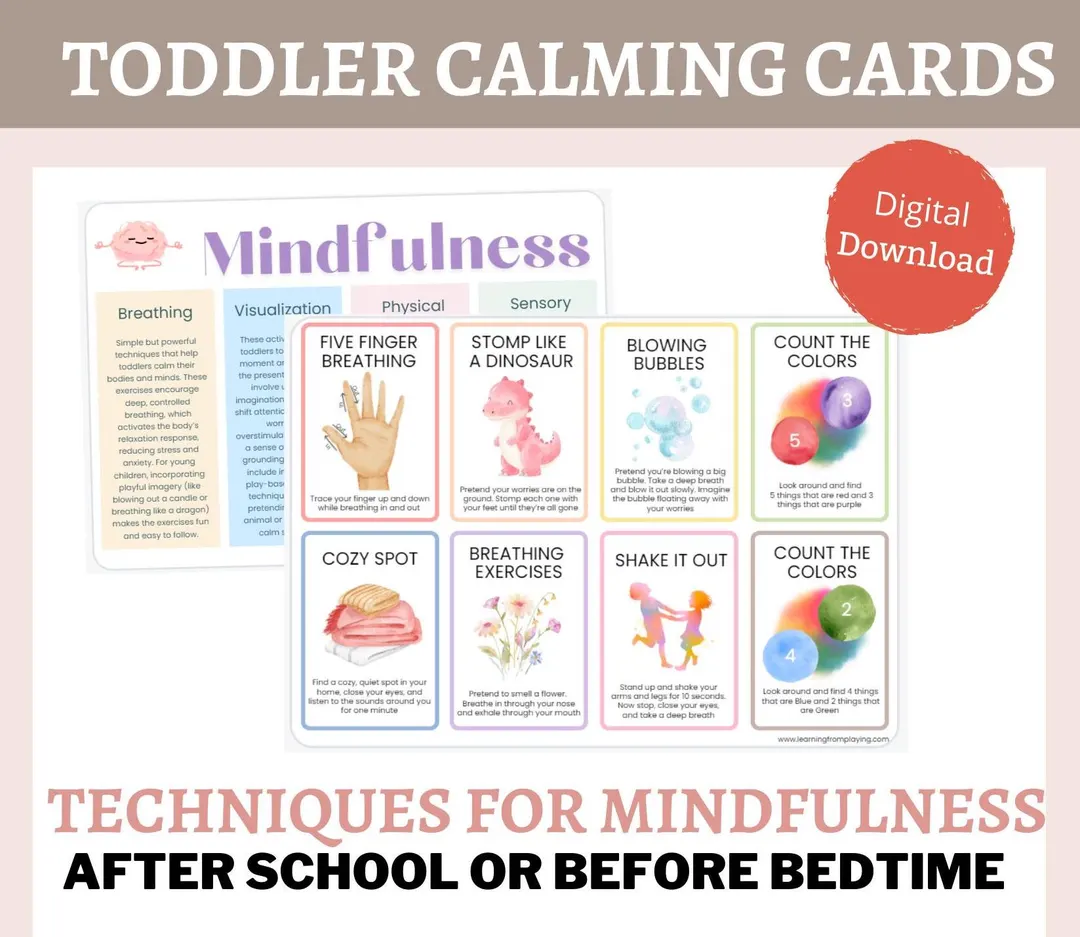 Probability worksheet for Pre-K Self-regulation cards designed to help young children manage their emotions effectively. Calm Down Cards for Young Children worksheet showcasing various coping strategies.
