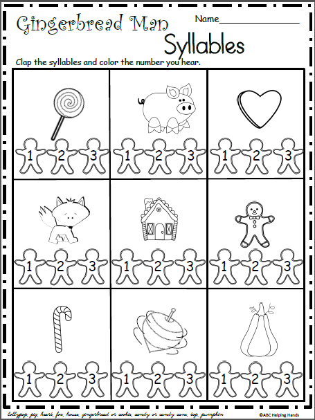 Color the Gingerbread Man worksheet for Pre-K students featuring a festive cookie design