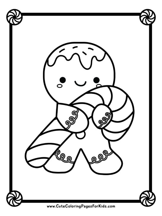 Color the Gingerbread Man worksheet for Pre-K students to color during story time
