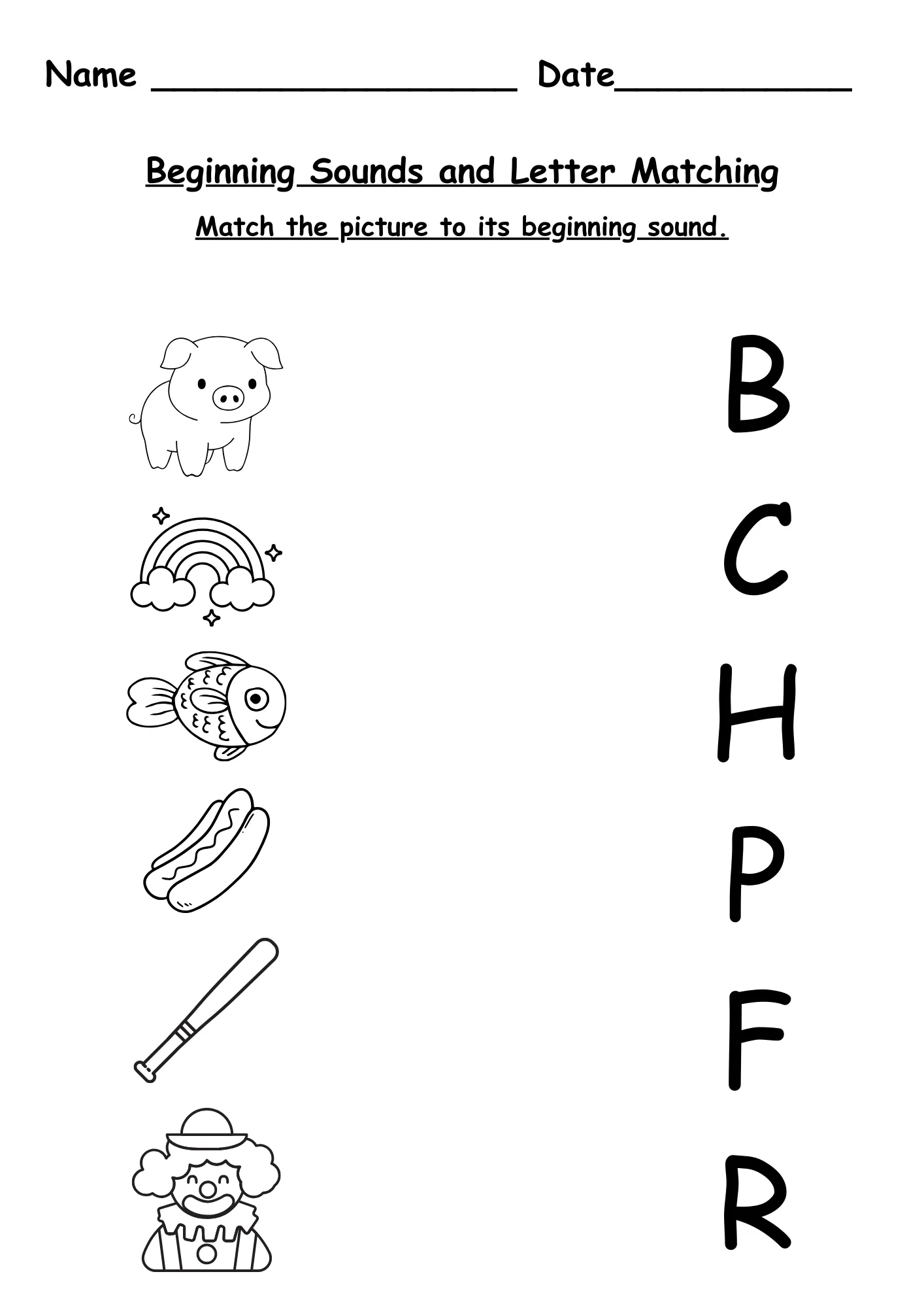 Colorful worksheet for Pre-K students focusing on the letter A to enhance beginning reading skills