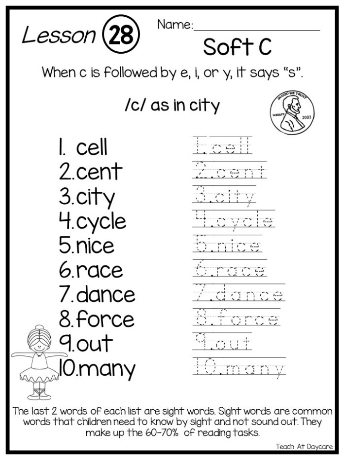 Pre-K worksheet helping children identify objects that begin with the letter C