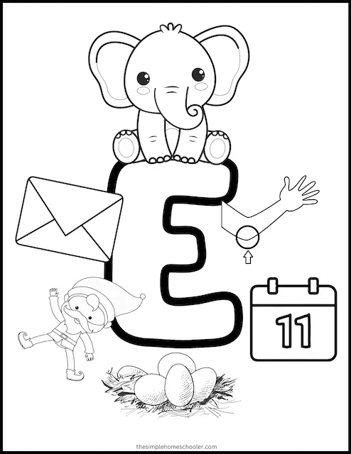 Worksheet for practicing tracing the letter E, designed for Pre-K children to enhance fine motor skills