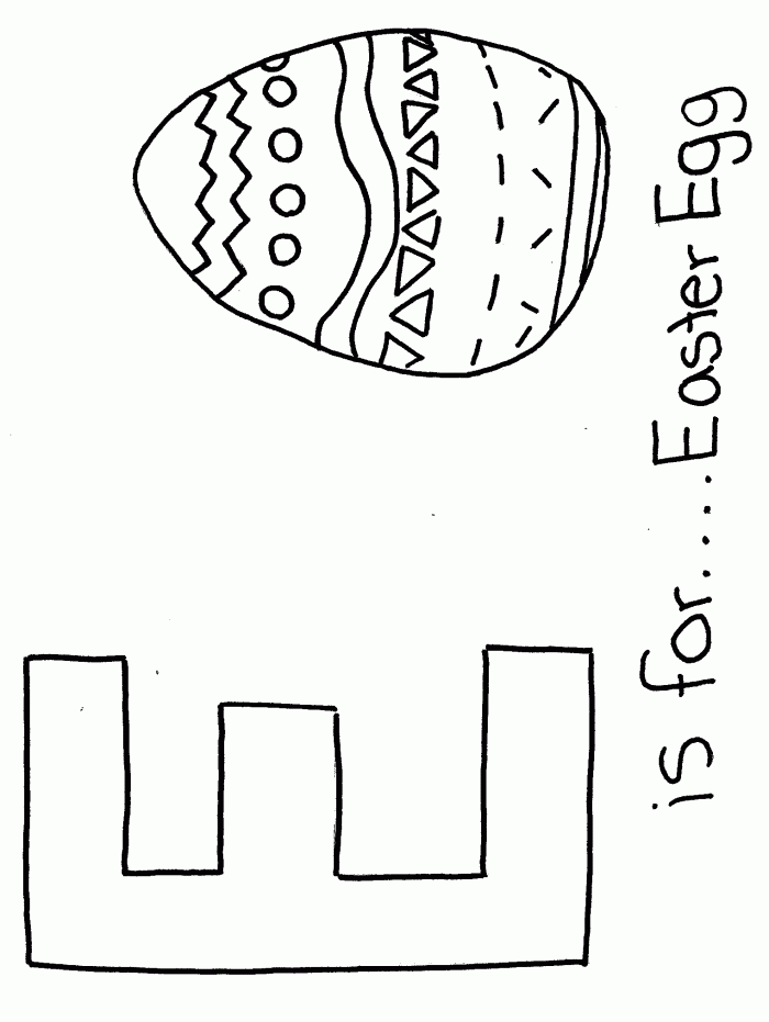 Preschool letter E coloring worksheet with pictures and writing practice for alphabet learning
