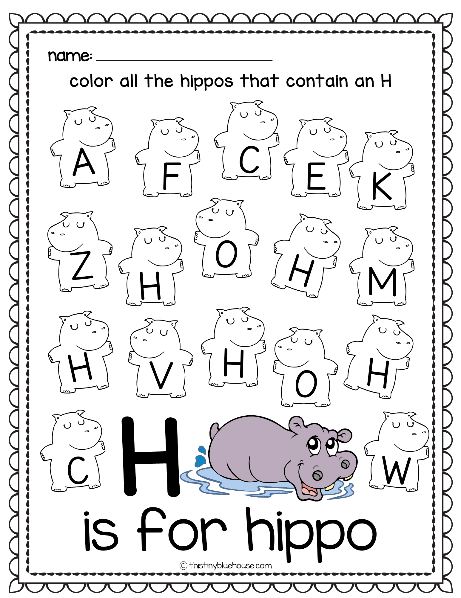Pre-K alphabet worksheet for matching uppercase and lowercase letters 5