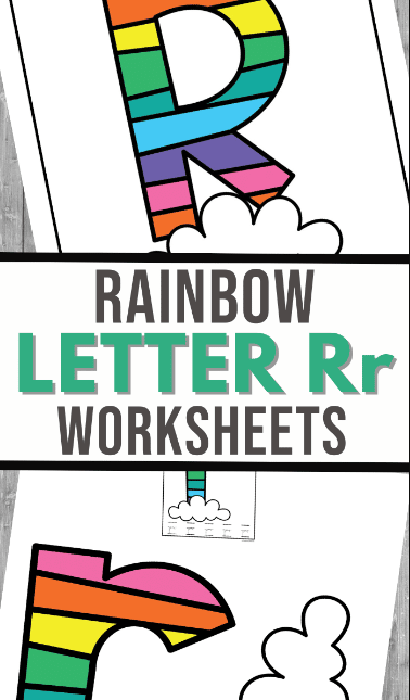 Preschool worksheet featuring fun illustrations of objects that begin with the letter R