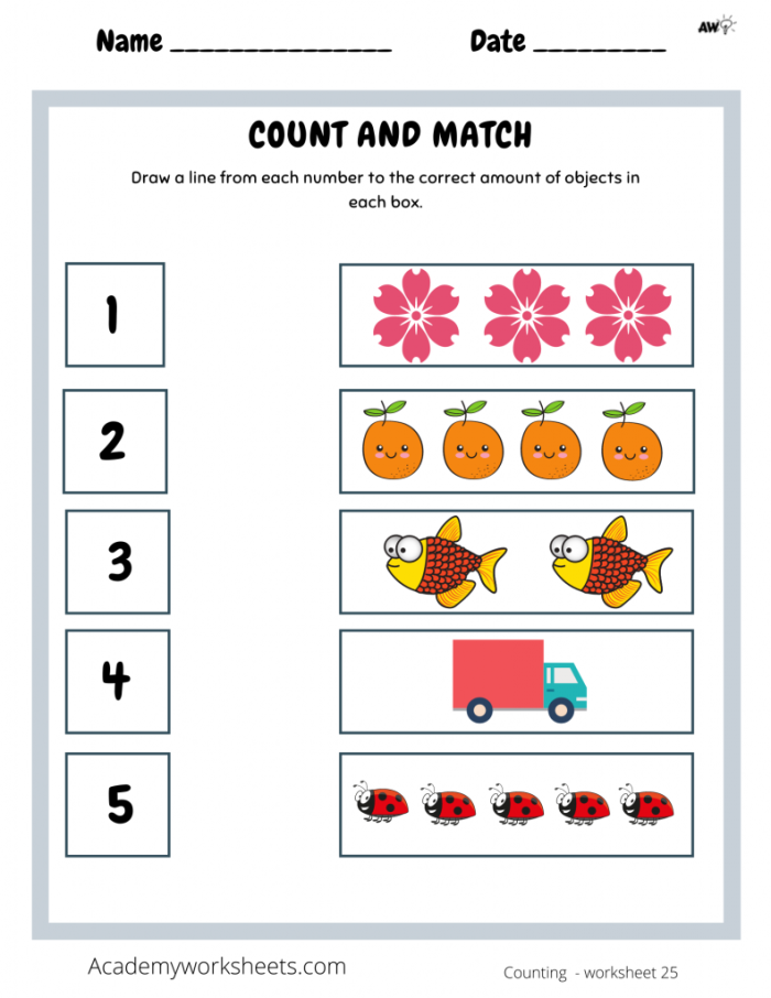 Kindergarten Math Worksheet Adding One More Practice Page 1 Pre-K student working on a Matching Numbers One More addition worksheet