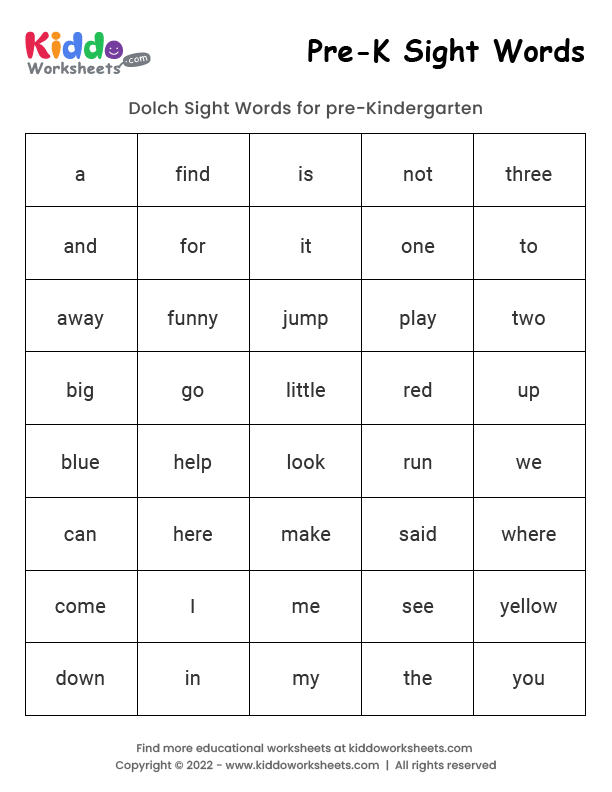 Preschool sight word worksheet focusing on the word "my" for early readers