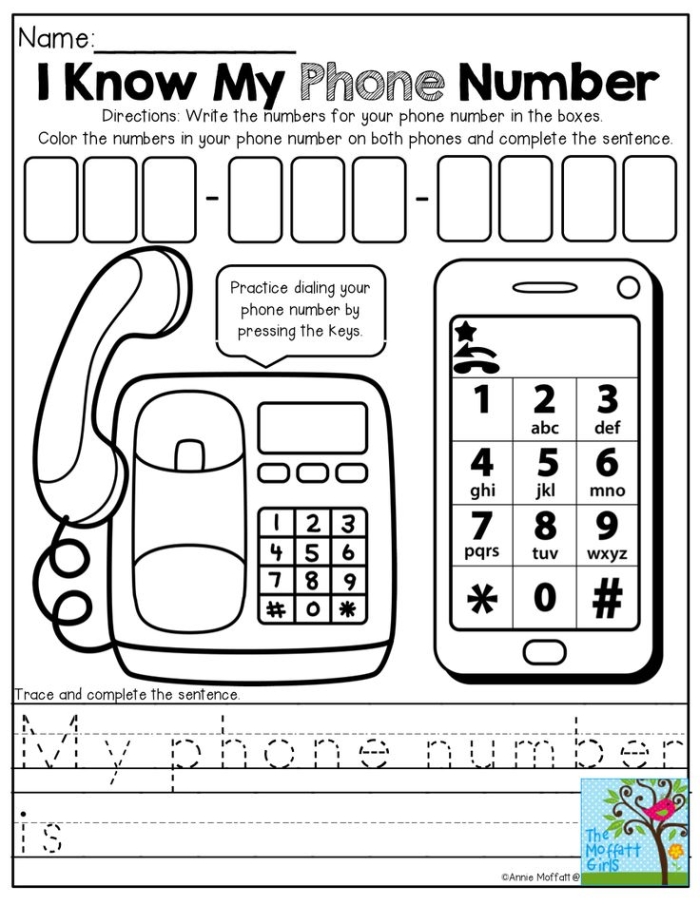 Worksheet for teaching the number 5 to Pre-K students with fun activities