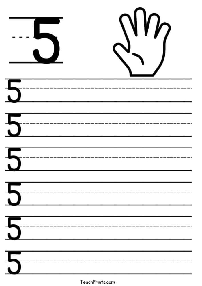 Pre-K number writing assessment worksheet for practicing numbers one through ten