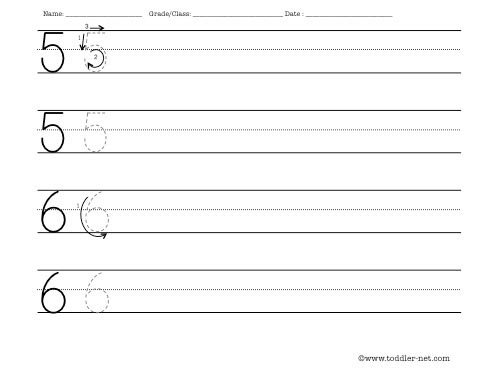 Number writing assessment worksheet for Pre-K students to practice writing numbers up to 10