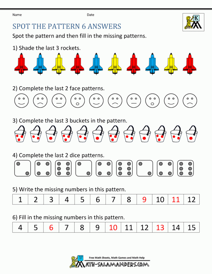 All About Patterns Math Assessment for Pre-K Learners Preschool student completing a pattern recognition activity with colorful shapes and objects
