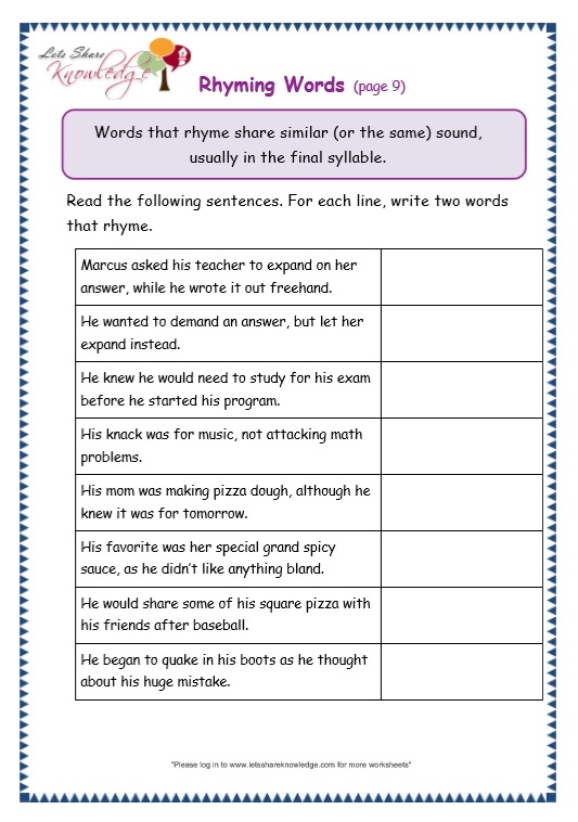 Rhyming Words Game 3 worksheet showing a maze designed for Pre-K children to identify rhyming words. Interactive activity for young learners to enhance their phonetic skills through a fun maze challenge.