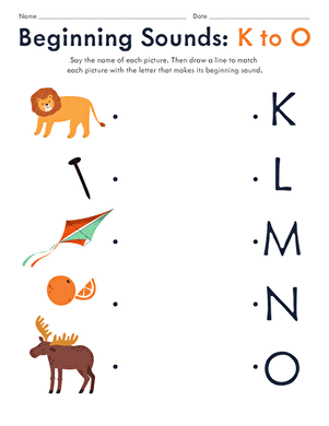 Worksheet featuring celestial words for Pre-K students to fill in the missing first letters