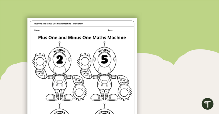 Plus One Addition Practice Activity for Preschool Students Colorful illustration showing groups of objects with one additional item to demonstrate the plus one addition concept for early learners