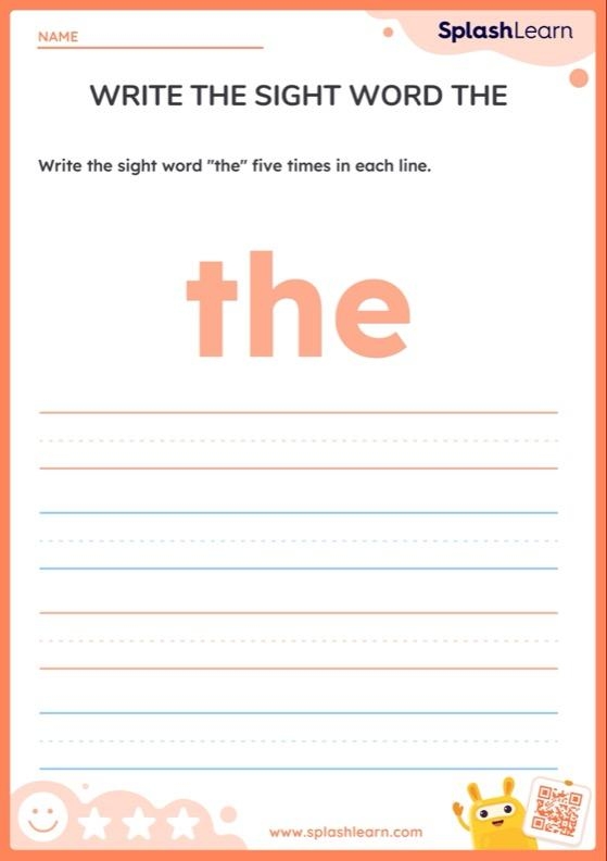 Preschooler filling out the Spruce Up the Sight Word Up worksheet to practice reading skills