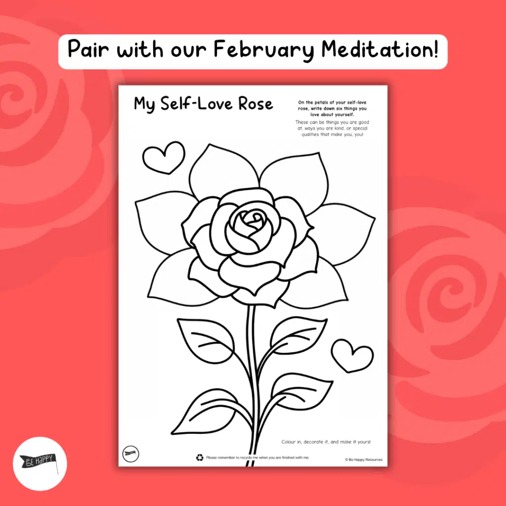 Coloring page featuring roses for young children to color