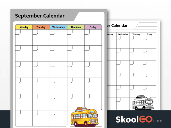 Create a Calendar September Worksheet Educational Activity Seven Pre-K September calendar worksheet featuring counting and coloring exercises for young learners