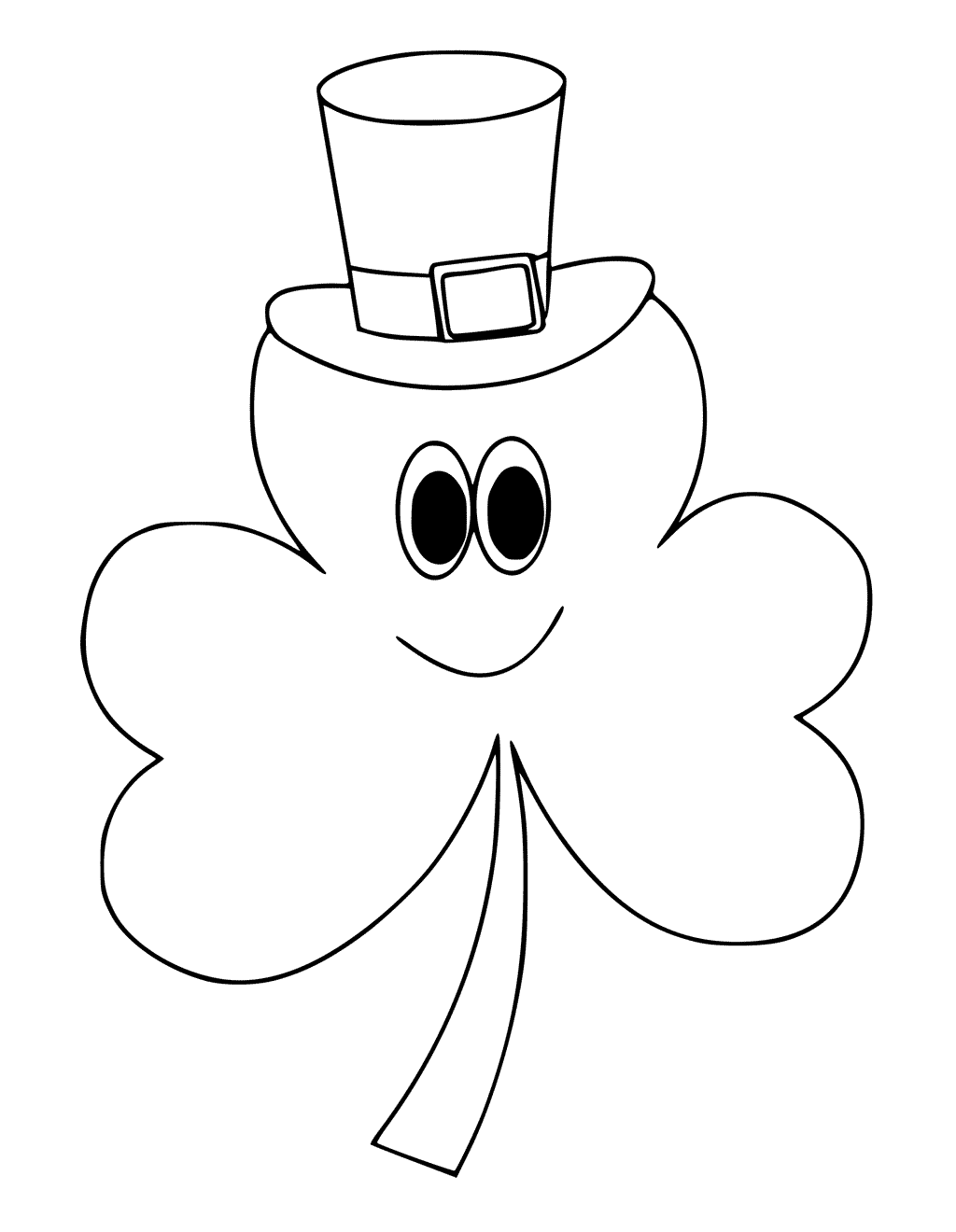 A child coloring a green shamrock on a festive St. Patrick's Day worksheet