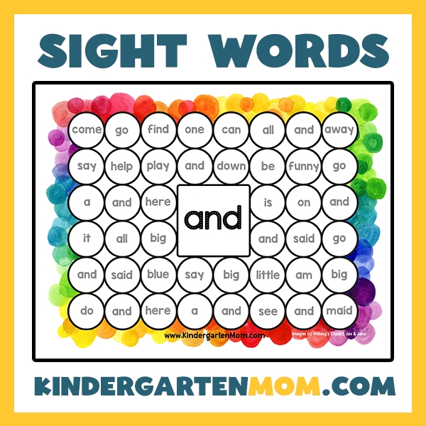 Pre-Kindergarten sight word flash cards for words A through Are to display around the house