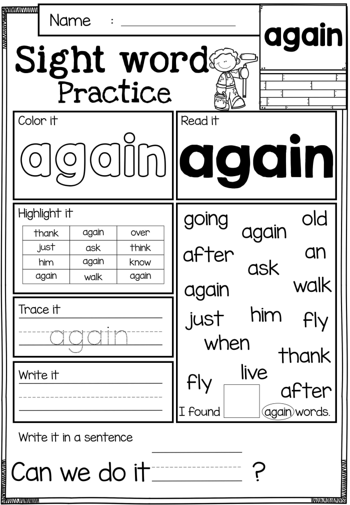 Colorful Sight Words I Know worksheet designed for Pre-K students to learn and identify familiar words. Engaging activity for young learners to boost their reading skills and vocabulary.