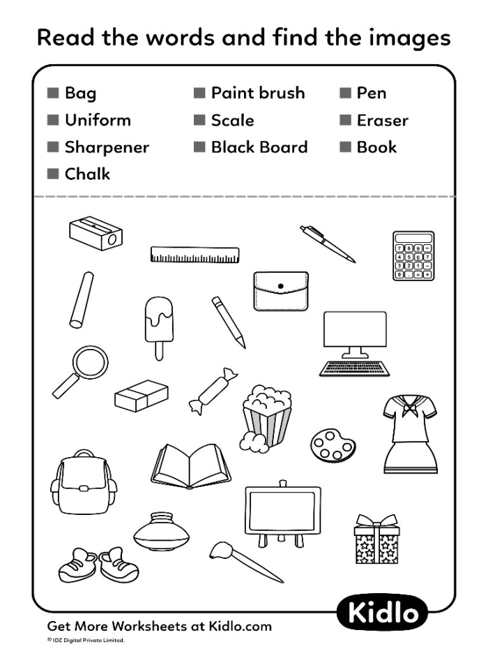 Sort It Out worksheet number twenty for early childhood shape and color classification Pre-K math worksheet featuring a sorting assessment activity with shapes and colors