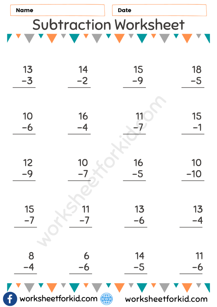 Subtract One Assessment Worksheet 22 for Pre-K Writing Practice Pre-K students practicing subtraction by removing one object from groups in this assessment worksheet activity