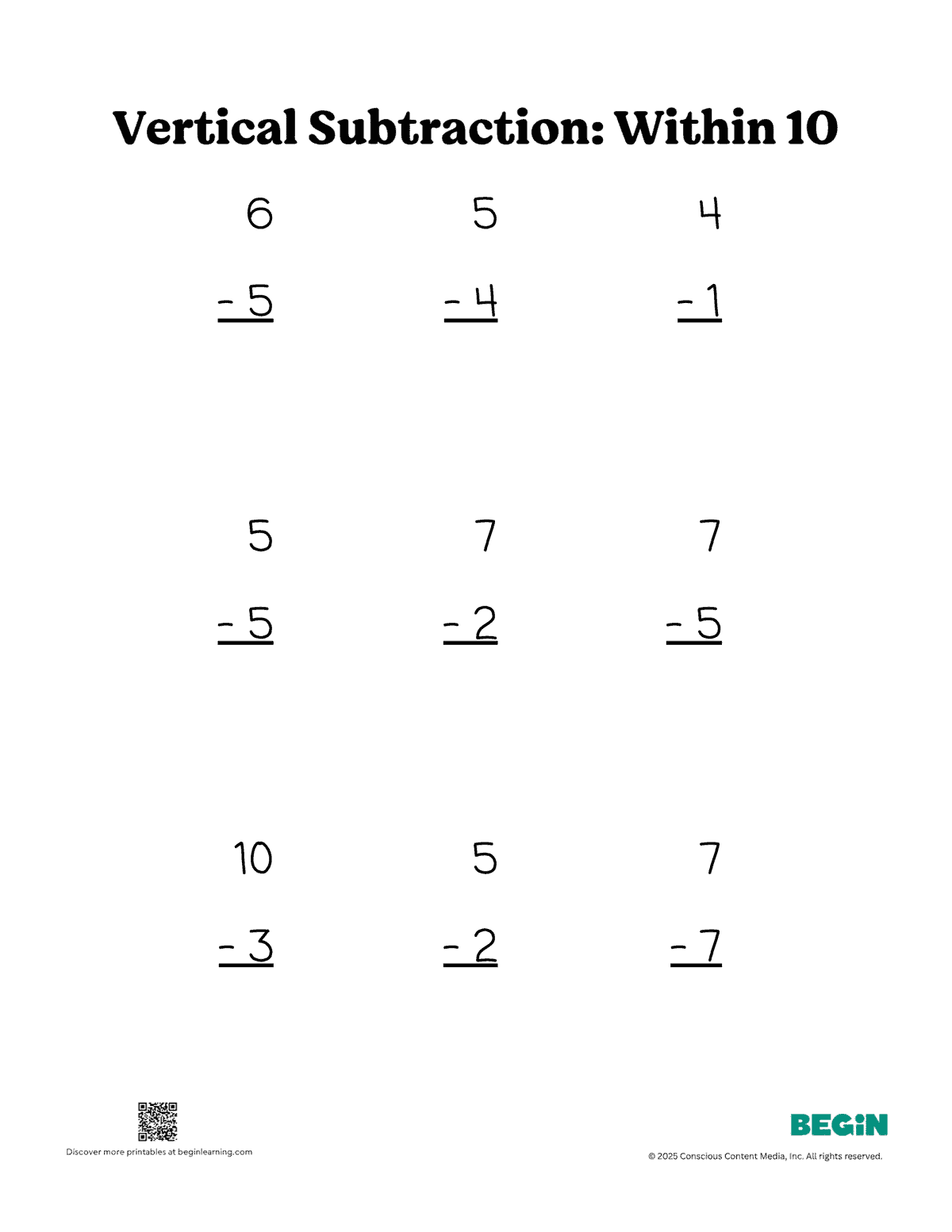 Spring-themed math worksheet for Pre-K students featuring subtraction practice with bees, hens, and flowers